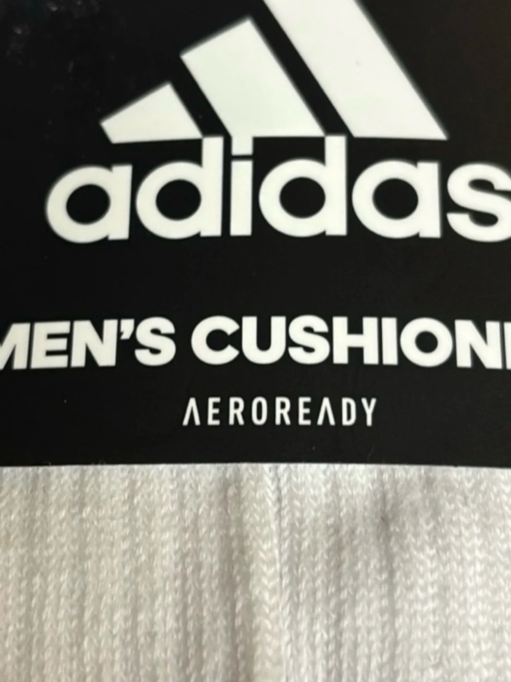 New Adidas Socks Men’s 6 Pair White Cushioned Crew Sock Casual Athletic Active